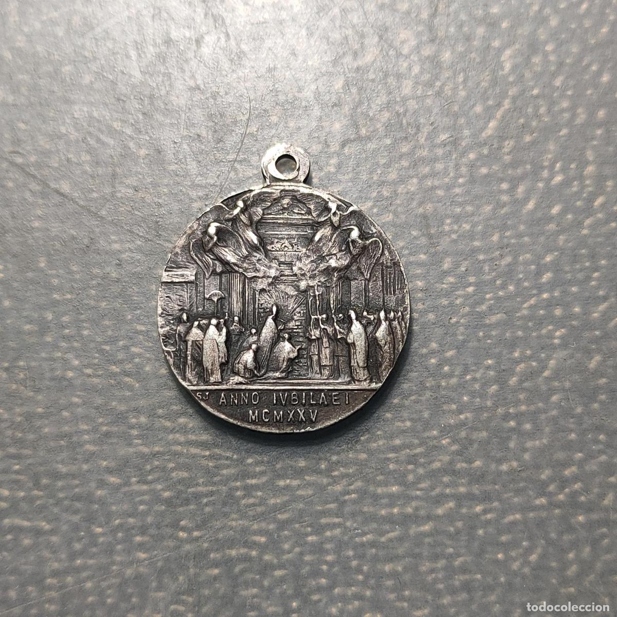 Antig&uuml;edades: MEDALLA RELIGIOSA ITALIA ROMA 1925 BASILICA DE SAN PEDRO A&Ntilde;O JUBILAR 1925