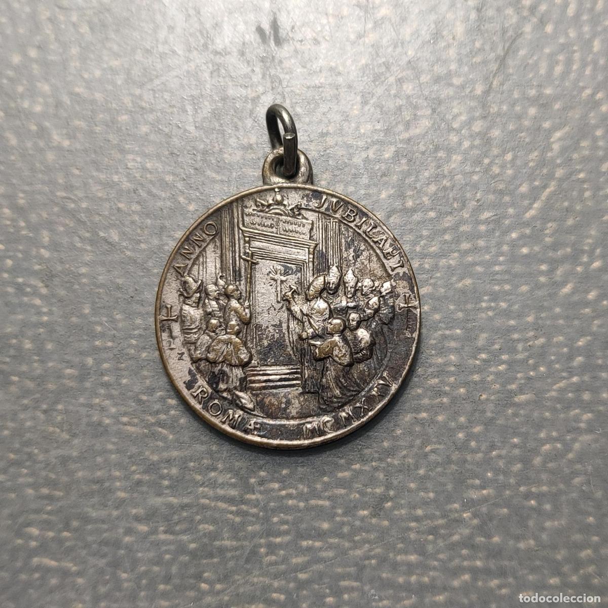 Antig&uuml;edades: MEDALLA RELIGIOSA ITALIA ROMA 1925 PUERTA SANTA A&Ntilde;O JUBLIAR PIO XI LIRIO