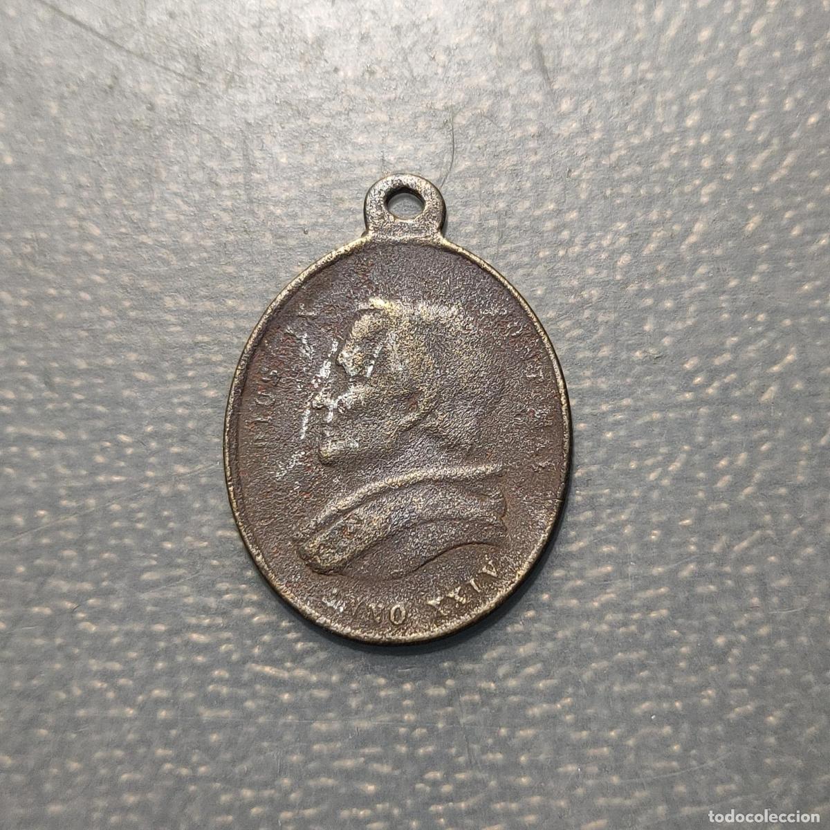 Antig&uuml;edades: MEDALLA RELIGIOSA ITALIA ROMA 1870 PAPA PIO IX INMACULADA CONCEPCION LATON