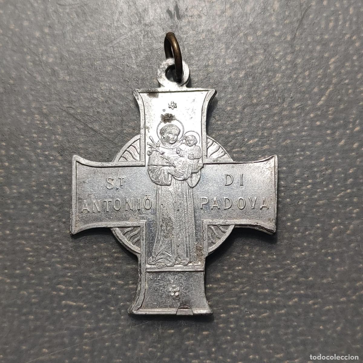 Antig&uuml;edades: MEDALLA RELIGIOSA ITALIA PADUA SAN ANTONIO DE PADUA PATENTE DE SAN ANTONIO