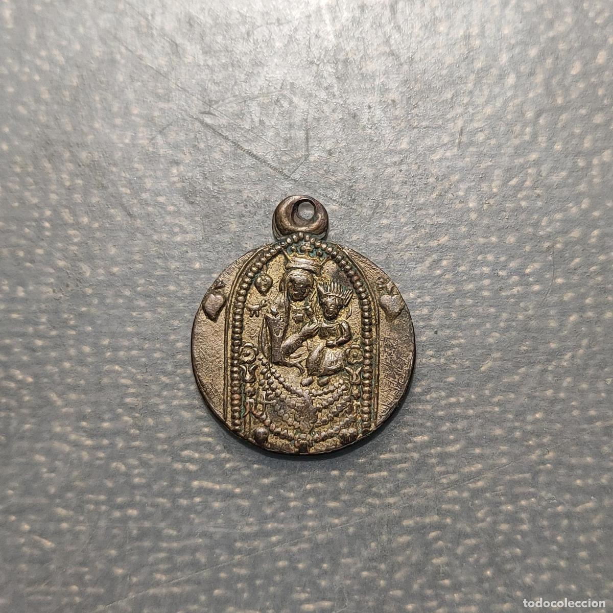 Antig&uuml;edades: MEDALLA RELIGIOSA ITALIA LIVORNO VIRGEN DE GRACIA RECUERDO SANTUARIO MONTENERO