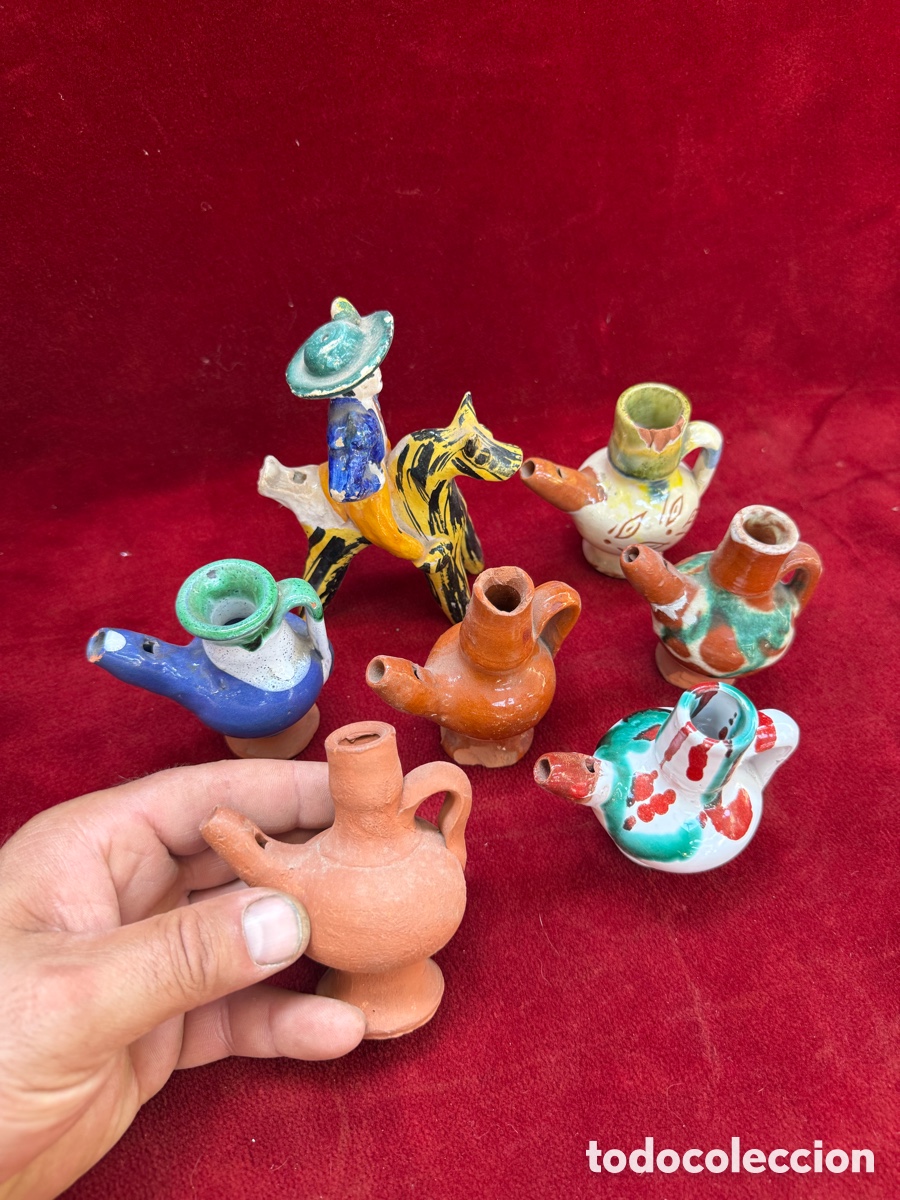 Antig&uuml;edades: Gran lote de silbatos de ceramica,sonidos de aves!