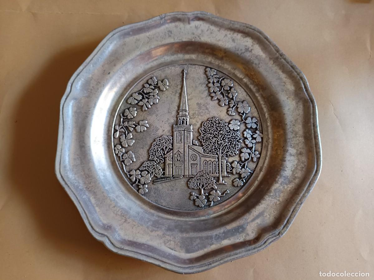 Antig&uuml;edades: Plato/bandeja maciza fundici&oacute;n Wilton Columbia PA USA RWP