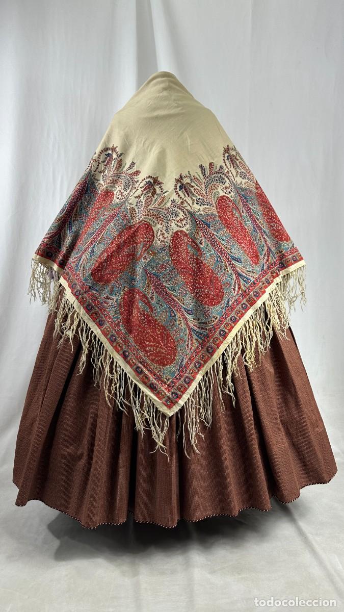 Antig&uuml;edades: Antiguo pa&ntilde;uelo de merino estampado