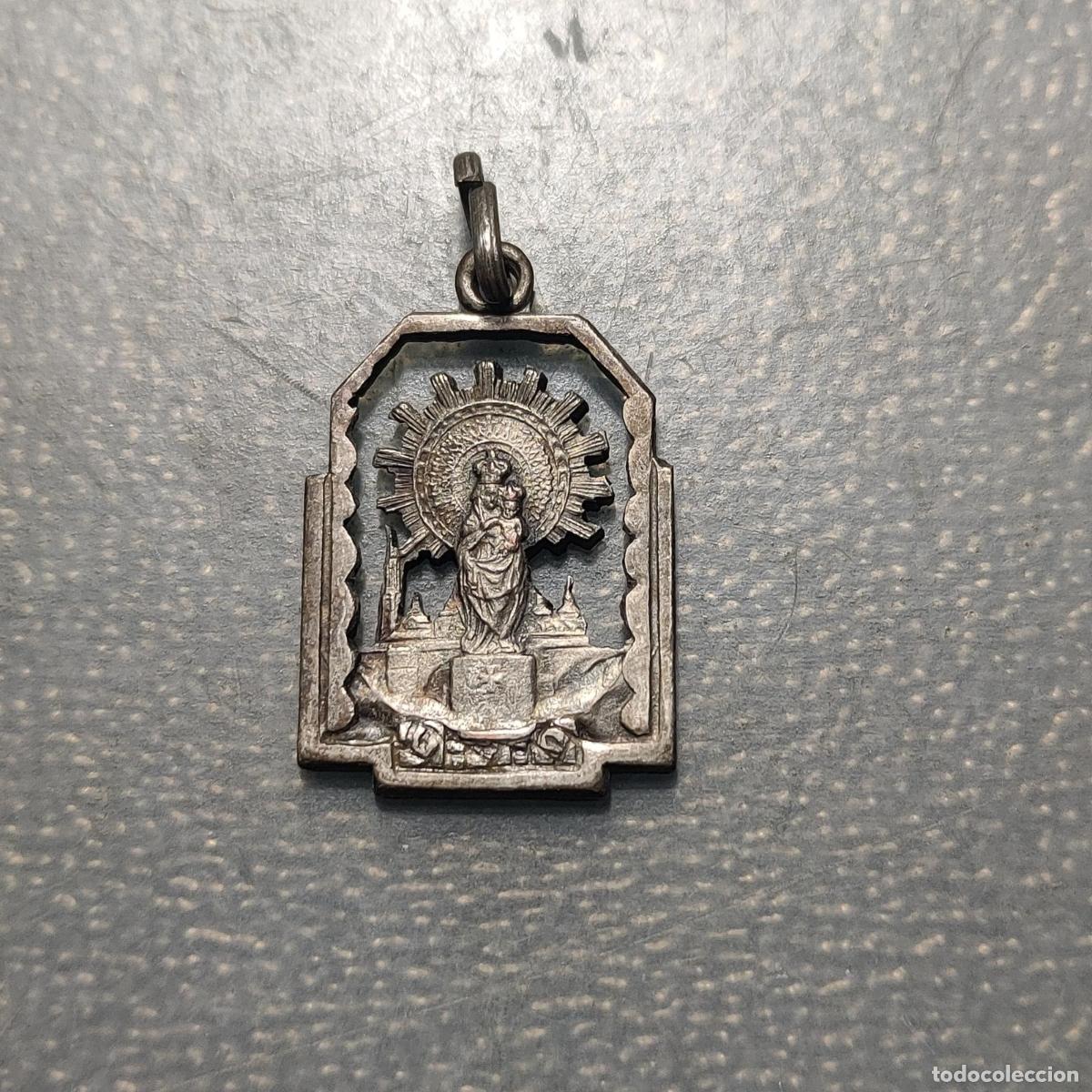 Antig&uuml;edades: MEDALLA RELIGIOSA ZARAGOZA VIRGEN DEL PILAR MEDALLA CALADA PLATA