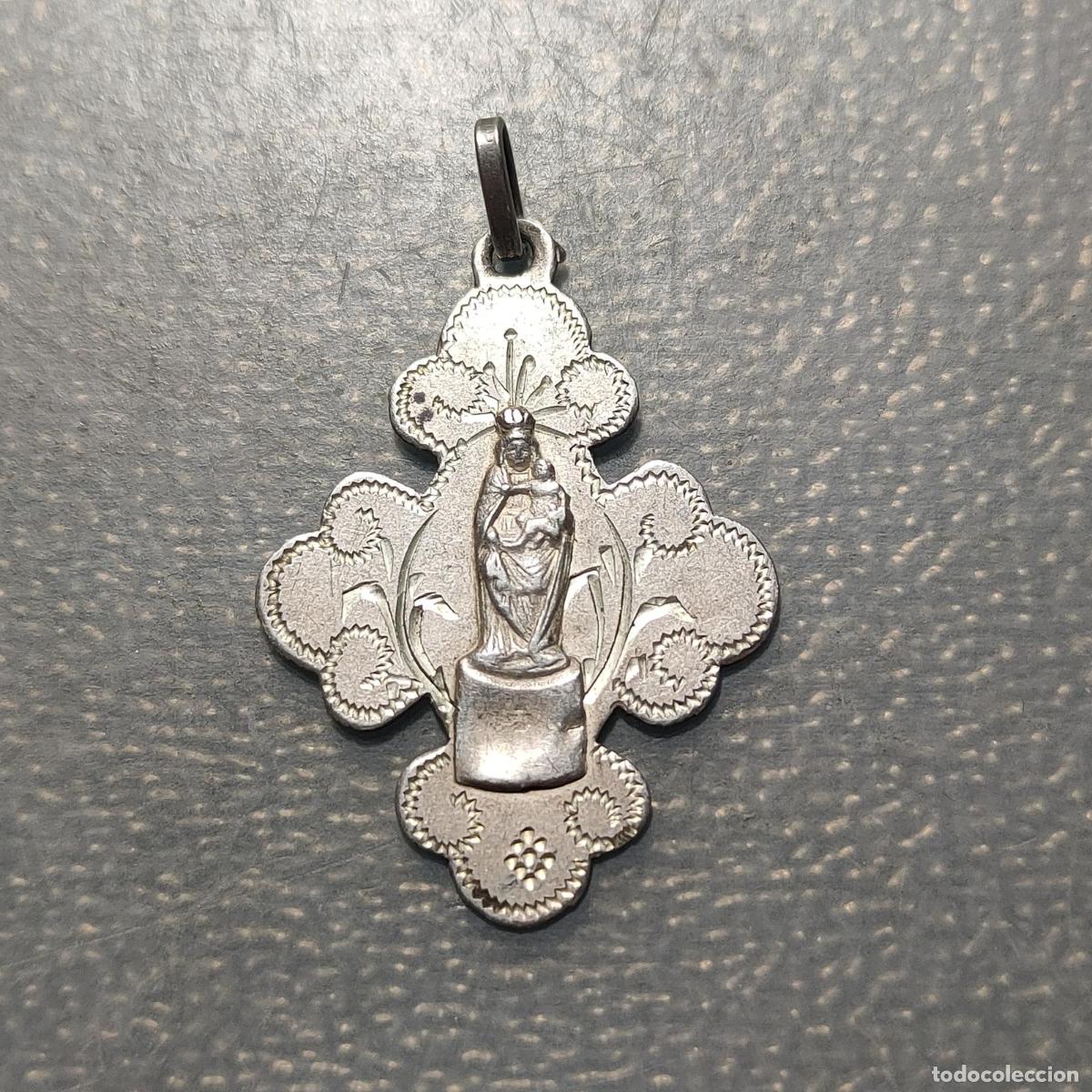 Antig&uuml;edades: MEDALLA RELIGIOSA ZARAGOZA VIRGEN DEL PILAR RECUERDO DEL PILAR PLATA