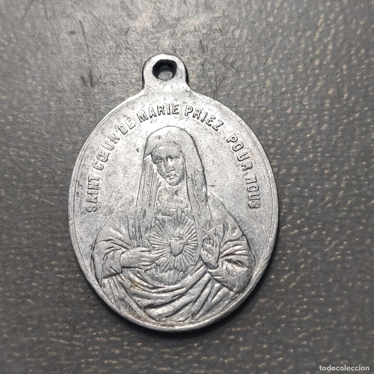 Antig&uuml;edades: MEDALLA RELIGIOSA FRANCIA SAGRADO CORAZON DE JESUS SAGRADO CORAZON DE MARIA