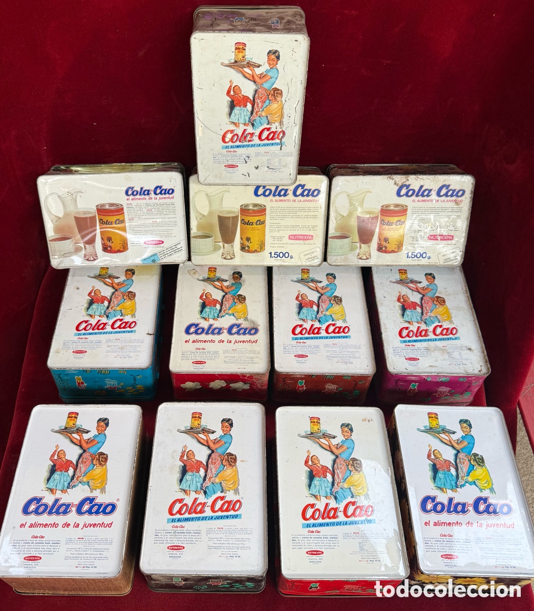Antig&uuml;edades: Gran lote de cajas antiguas de Colacao,distintas!