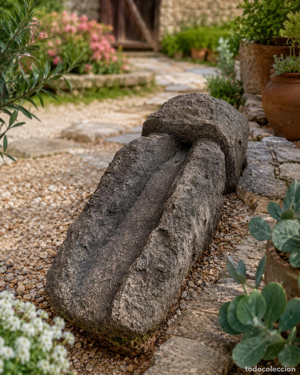 Antig&uuml;edades: Ca&ntilde;o de piedra antiguo &ndash; Norte de Portugal &ndash; 15&times;49&times;20 cm &ndash; 15 kg