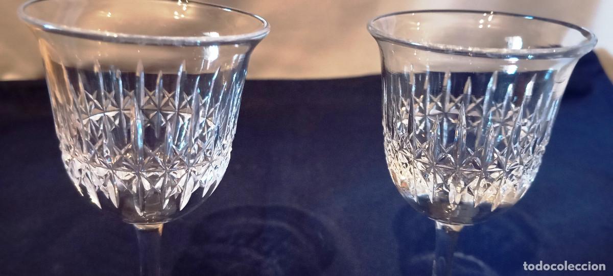 Antig&uuml;edades: 2 Copas de Licor Cristal DArques Tallado - Foto 3