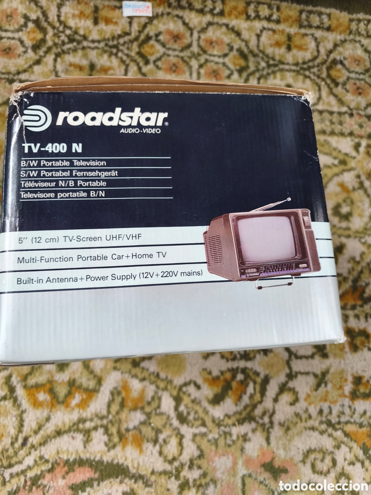 Antig&uuml;edades: Televisor Port&aacute;til Vintage Roadstar TV-400N (A&ntilde;os 80/90)
