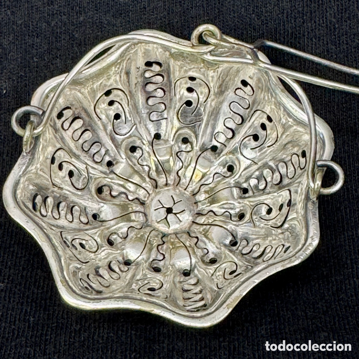 Antig&uuml;edades: ANTIGUO COLADOR FILTRO CHRISTOFLE FRANCIA INFUSION TE CAFE FORMA CESTA