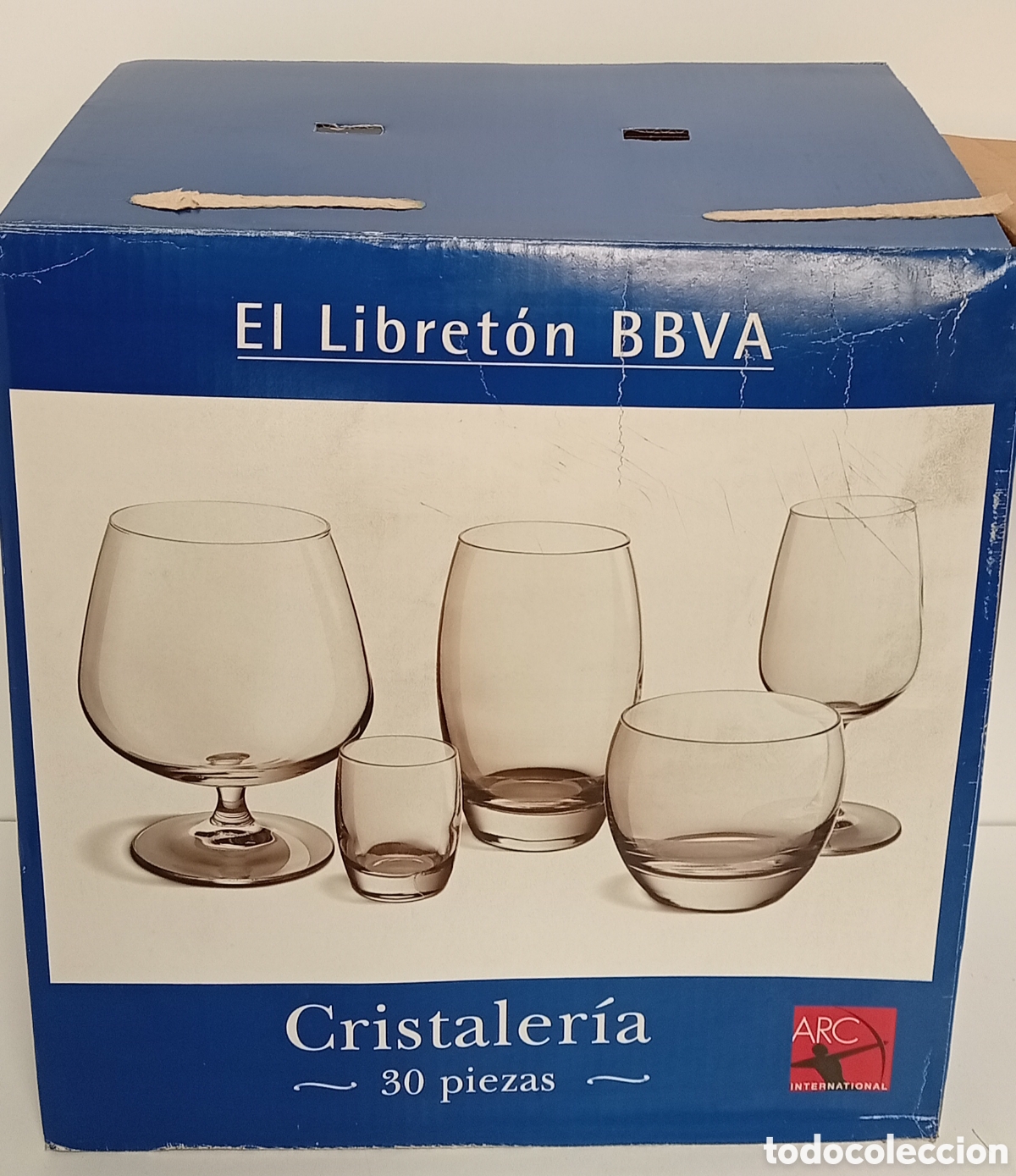 Antig&uuml;edades: CRISTALERIA 30 PIEZAS EL LIBRETON BBVA
