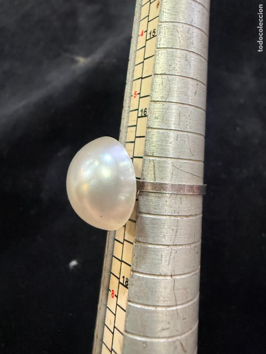 Antig&uuml;edades: PRECIOSO ANILLO DE PLATA E IMITACION DE PERLA