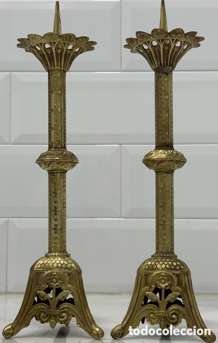 Antig&uuml;edades: ANTIGUOS HACHEROS IGLESIA BRONCE FRANCIA SIGLO XIX