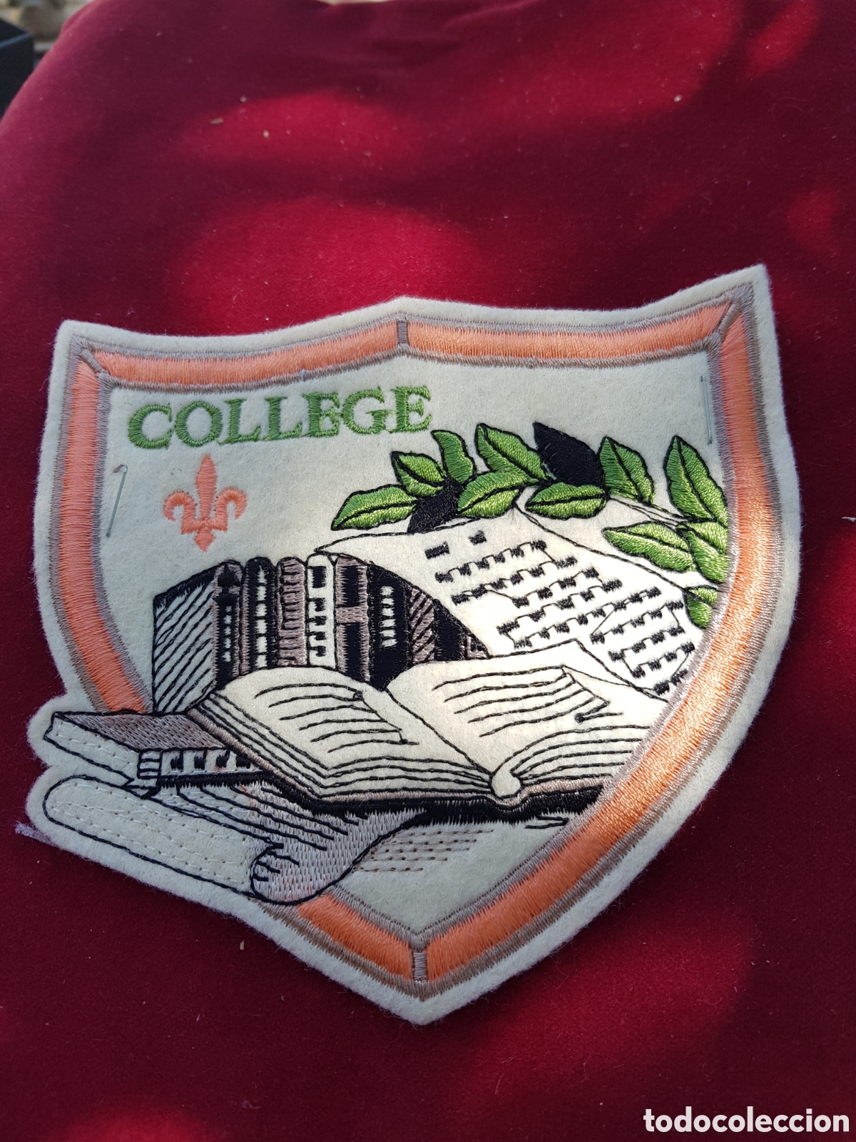 Antig&uuml;edades: ANTIGUO PARCHE BORDADO COLLEGE