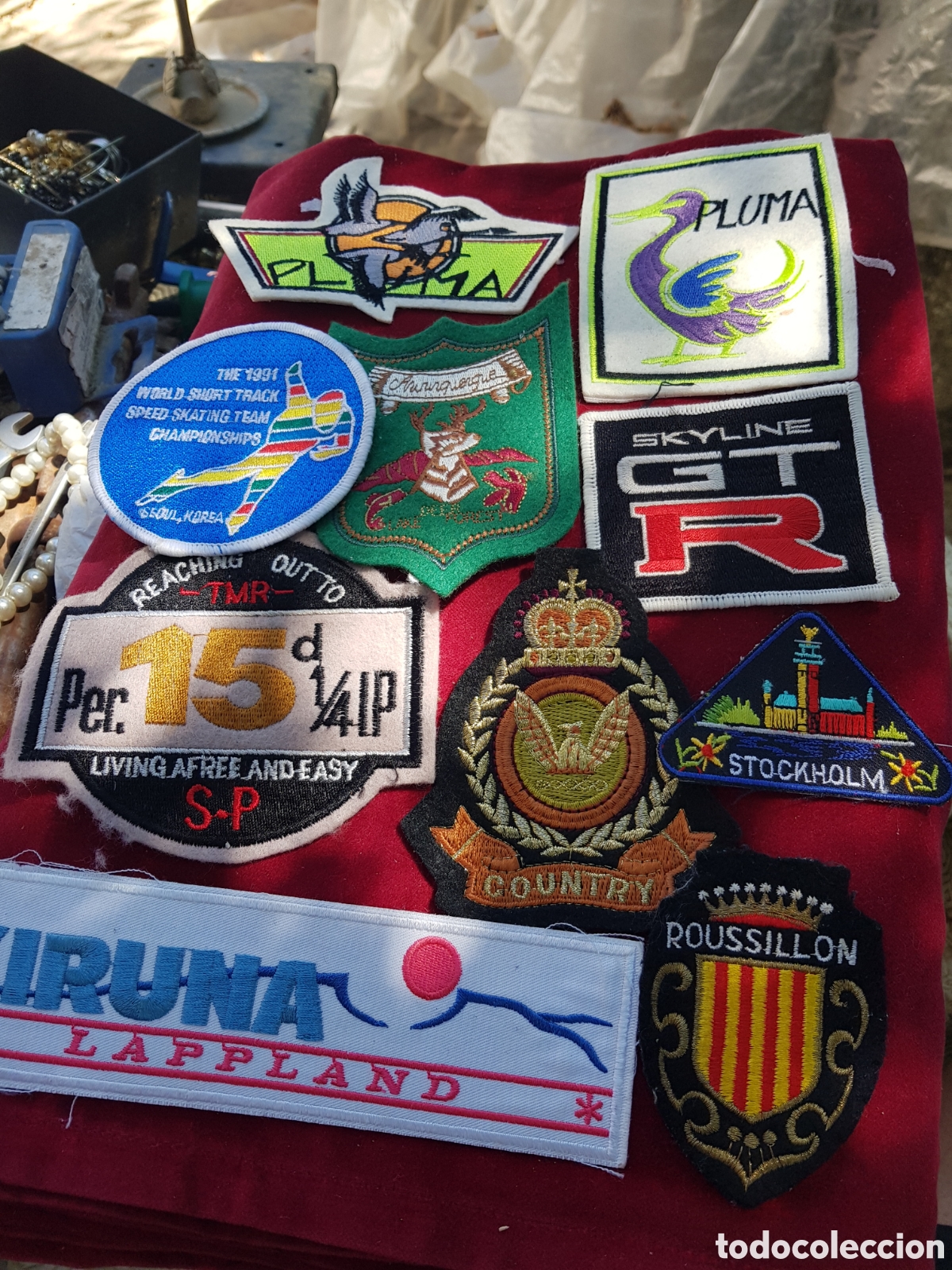 Antig&uuml;edades: LOTE DE 10 ANTIGUOS PARCHES BORDADOS
