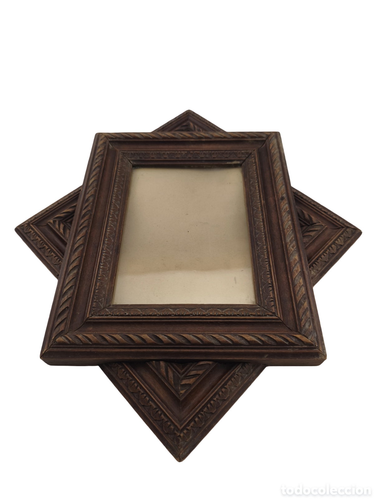 Antig&uuml;edades: RAR&Iacute;SIMO MARCO DOBLE EN MADERA NOBLE - ESTILO CL&Aacute;SICO - C. 1910-1920