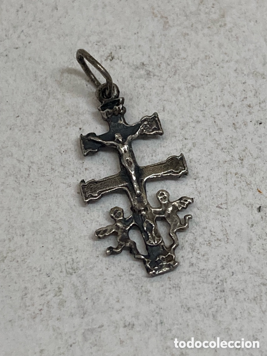 Antig&uuml;edades: Cruz de plata religiosa C600 - Foto 1