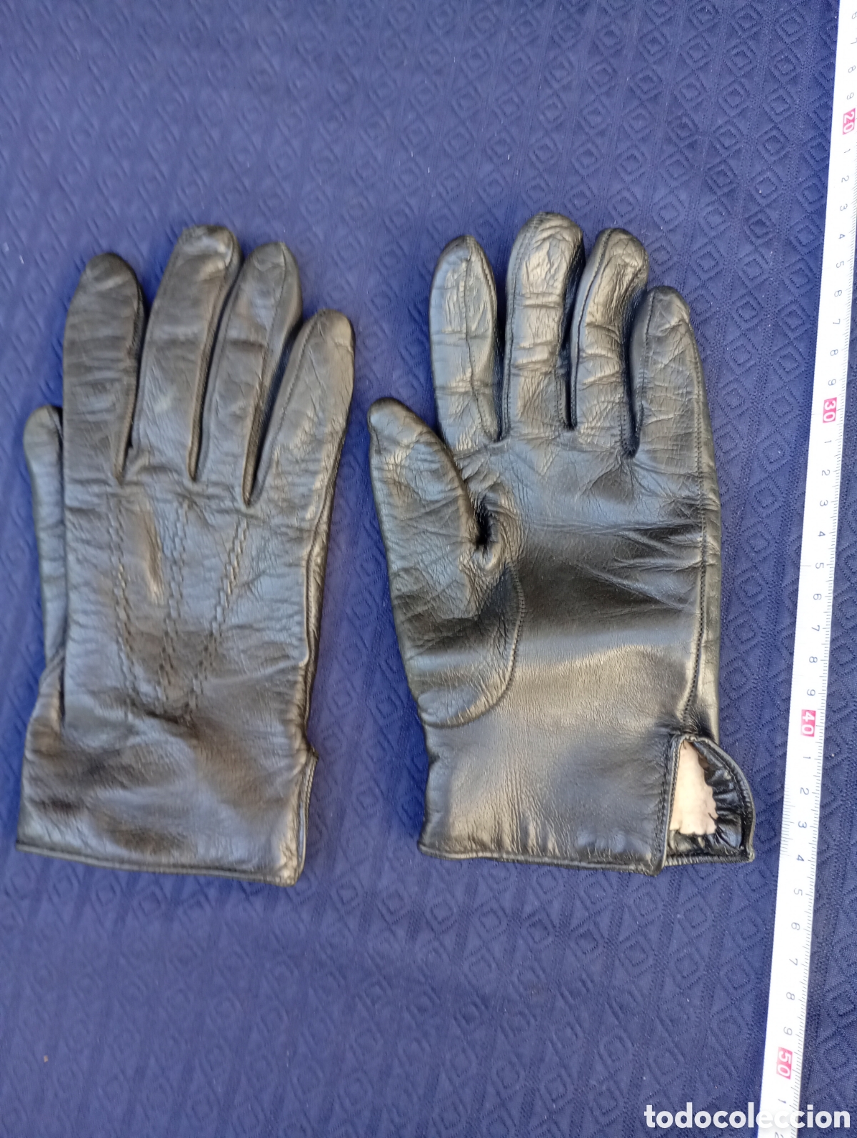Antig&uuml;edades: Guantes cuero se&ntilde;ora mujer - Foto 2