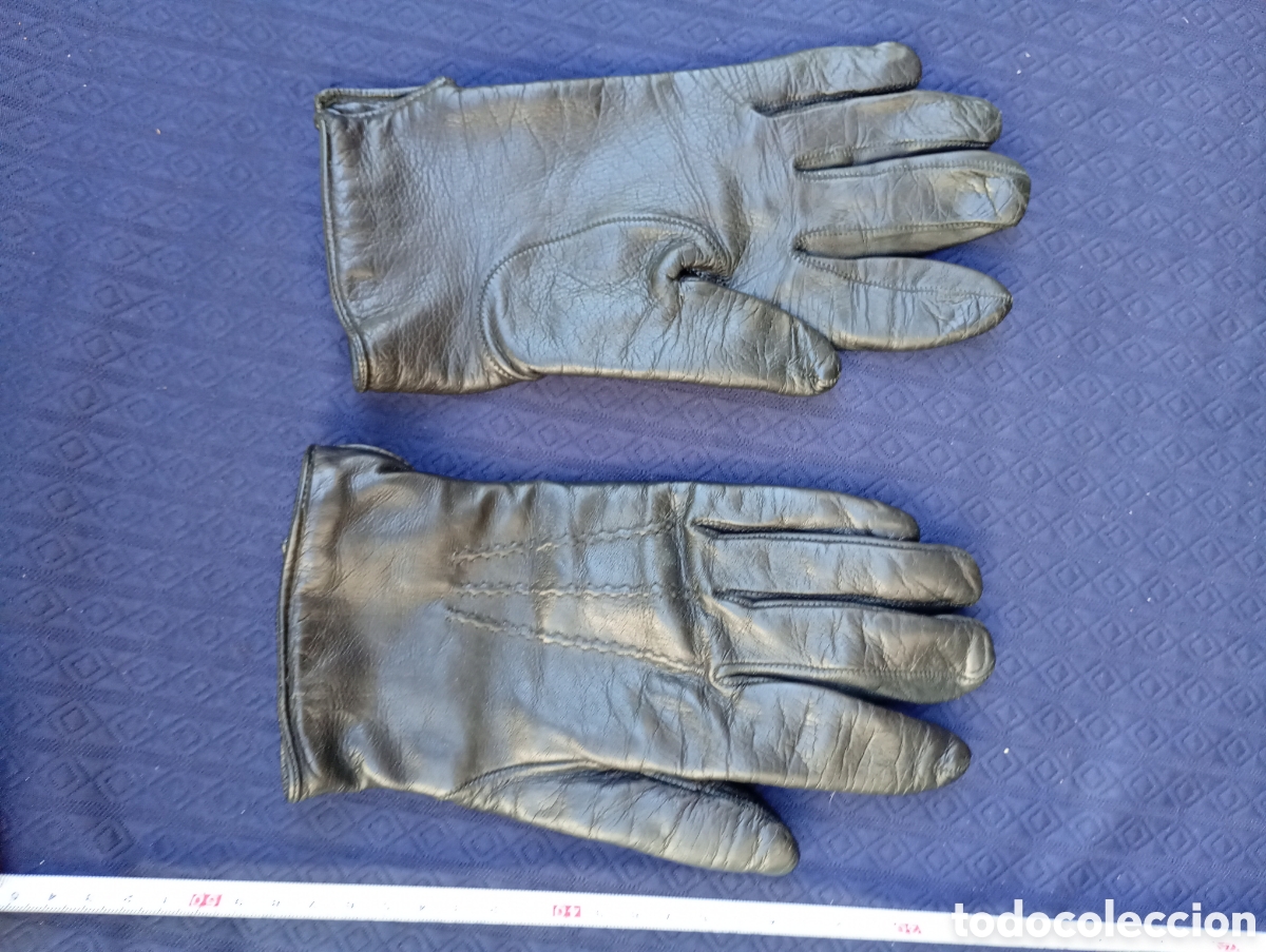 Antig&uuml;edades: Guantes cuero se&ntilde;ora mujer