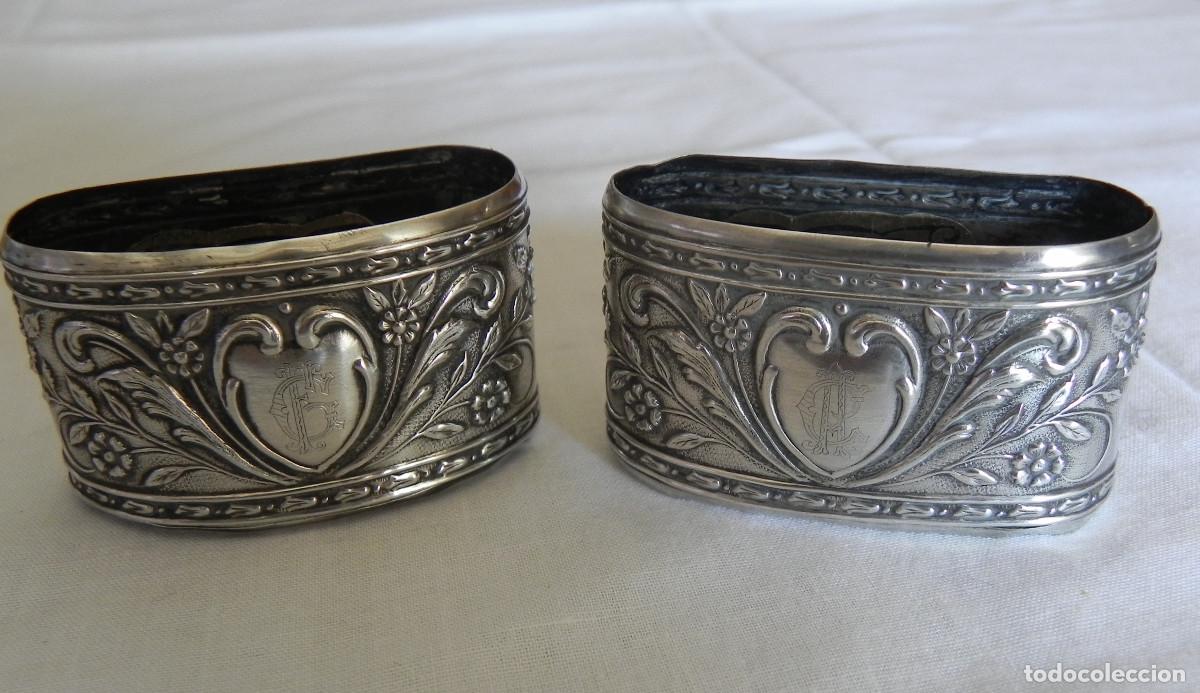 Antig&uuml;edades: ** PAREJA DE SERVILLETEROS DE PLATA **