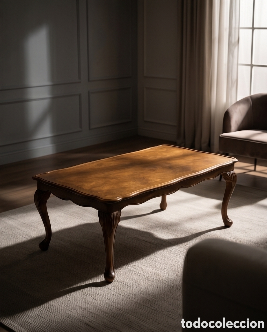 Antig&uuml;edades: Mesa centro estilo Reina Ana - Foto 7