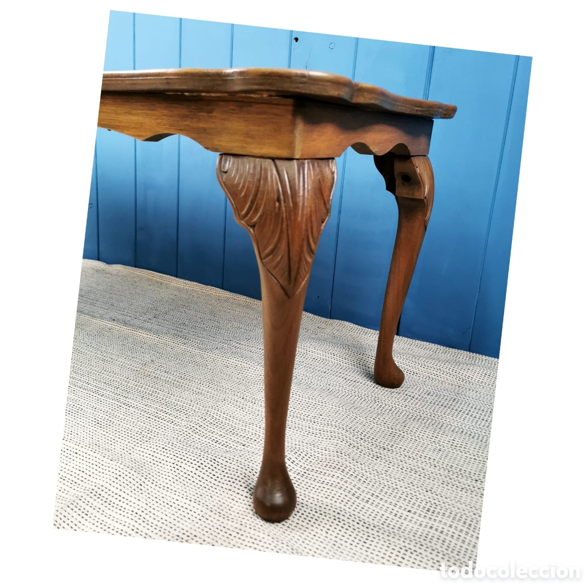 Antig&uuml;edades: Mesa centro estilo Reina Ana - Foto 8