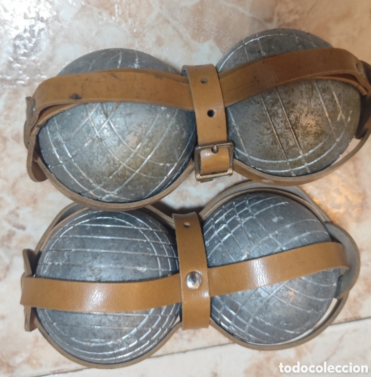 Antig&uuml;edades: Juego Petanca Vintage - 4 Bolas Acero