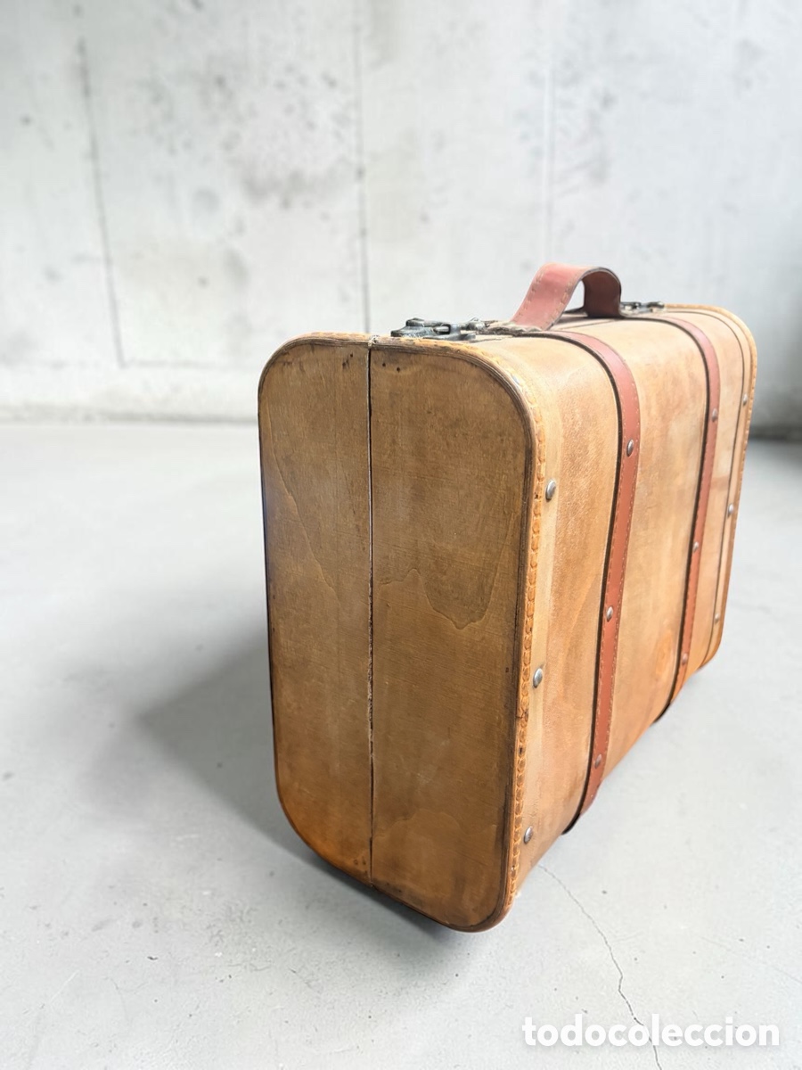 Antig&uuml;edades: Maleta de madera antigua - Foto 4