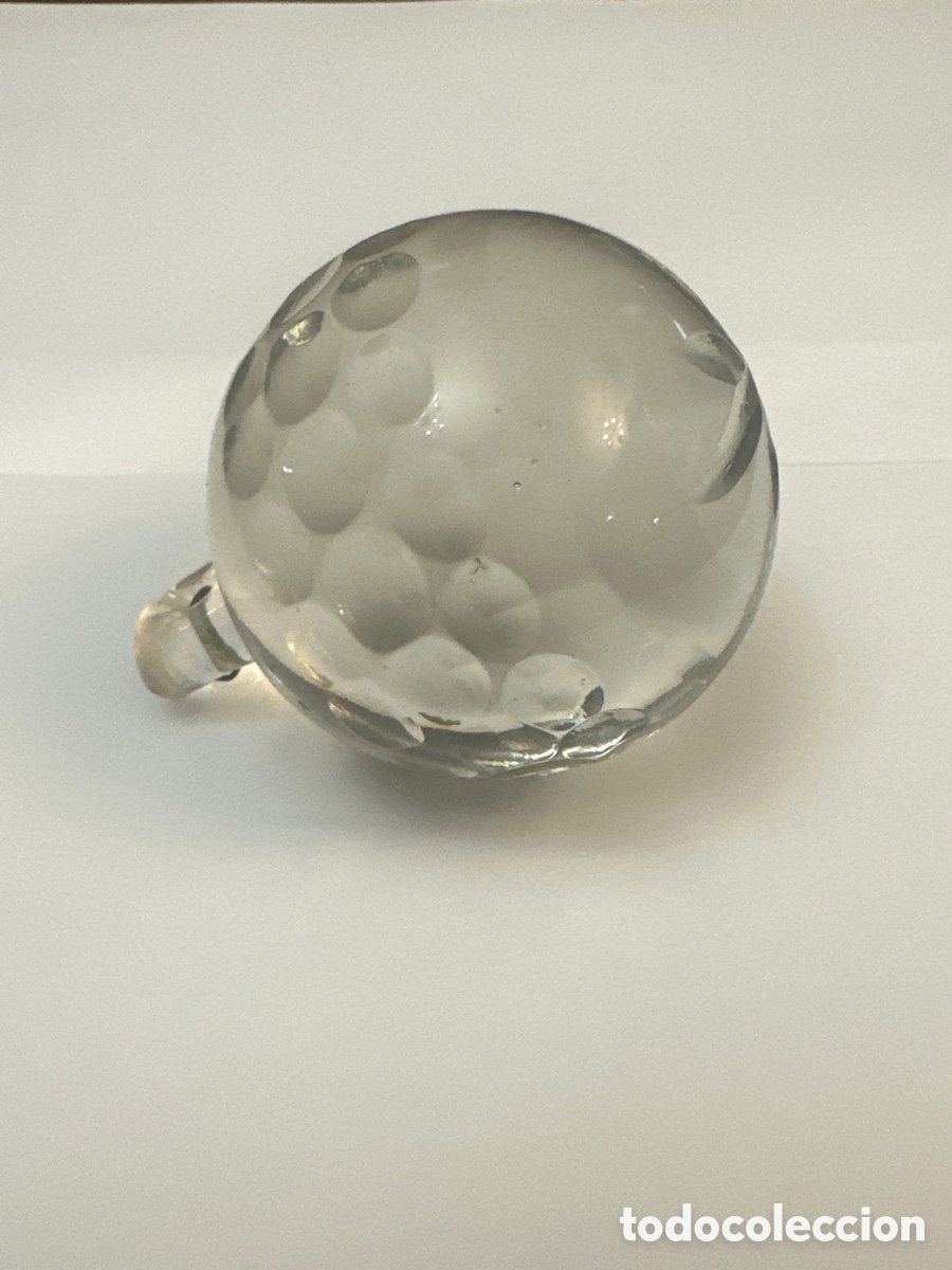 Antig&uuml;edades: PRECIOSA BOLA CRISTAL TALLADO REMATE L&Aacute;MPARA ANTIGUA GRAN TANA&Ntilde;O