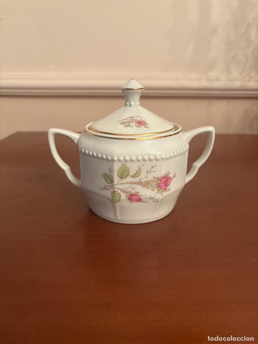 Antiguidades: Azucarero de porcelana Santa Clara