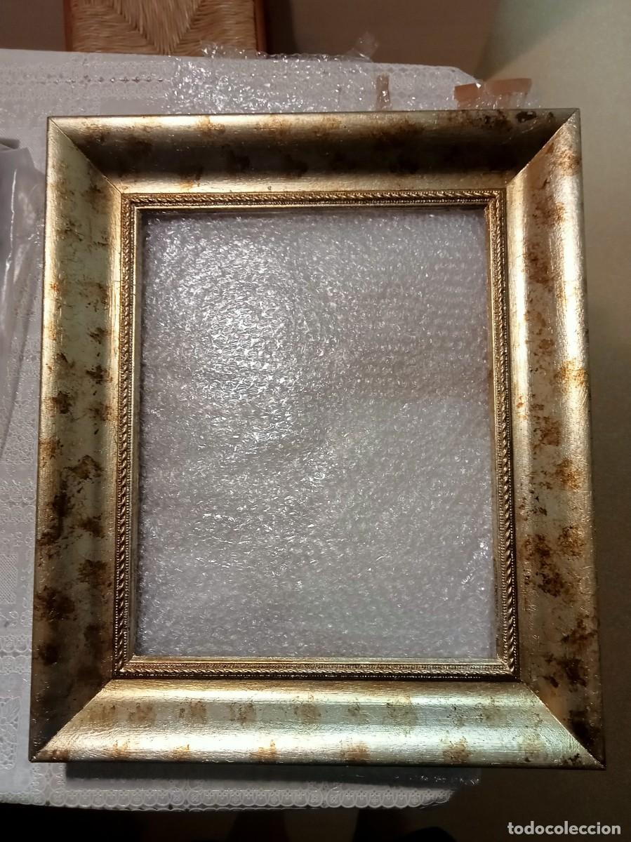 Antiguidades: MARCO DE MADERA PARA OBRA 41x33. EN PAN DE PLATA. TERMINACI&Oacute;N ARTESANAL.