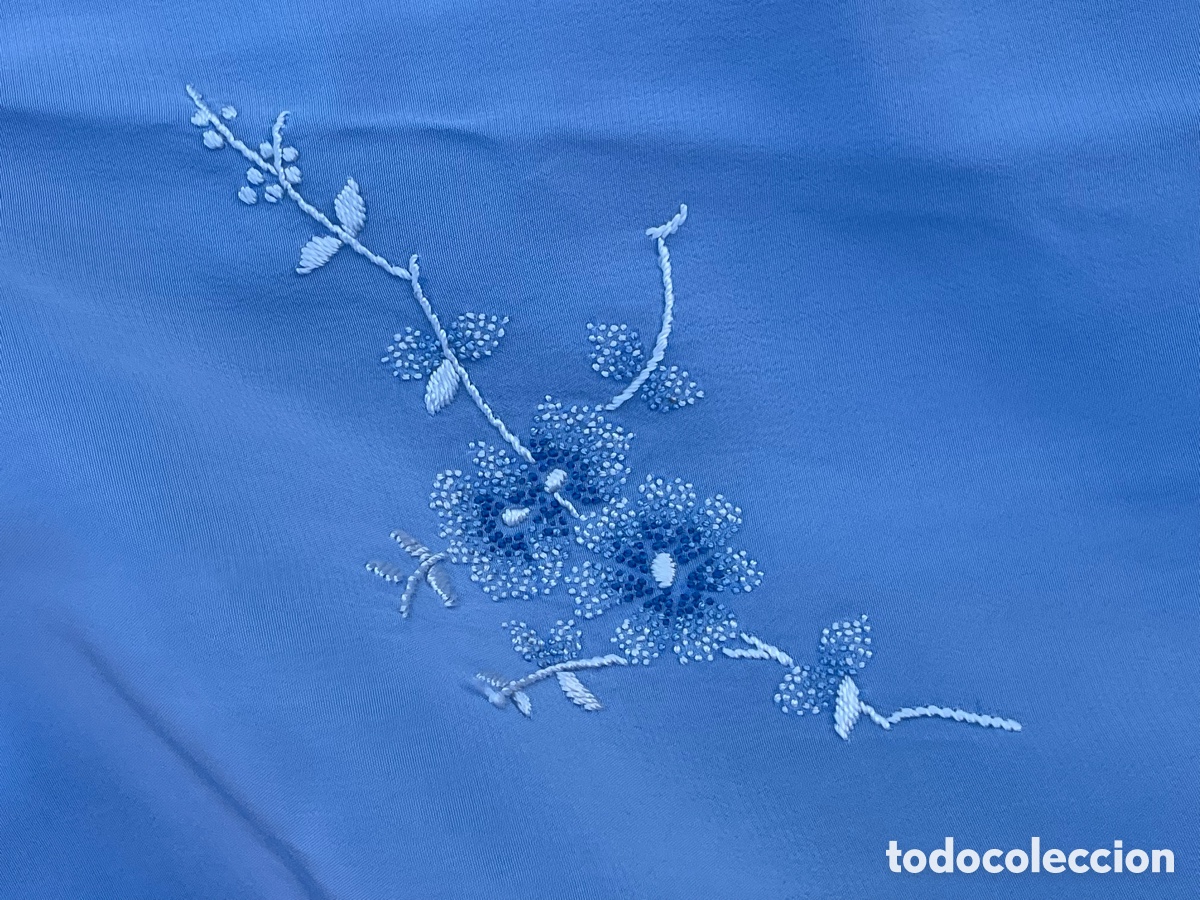 Antig&uuml;edades: Fina colcha de crepe de seda - Foto 6