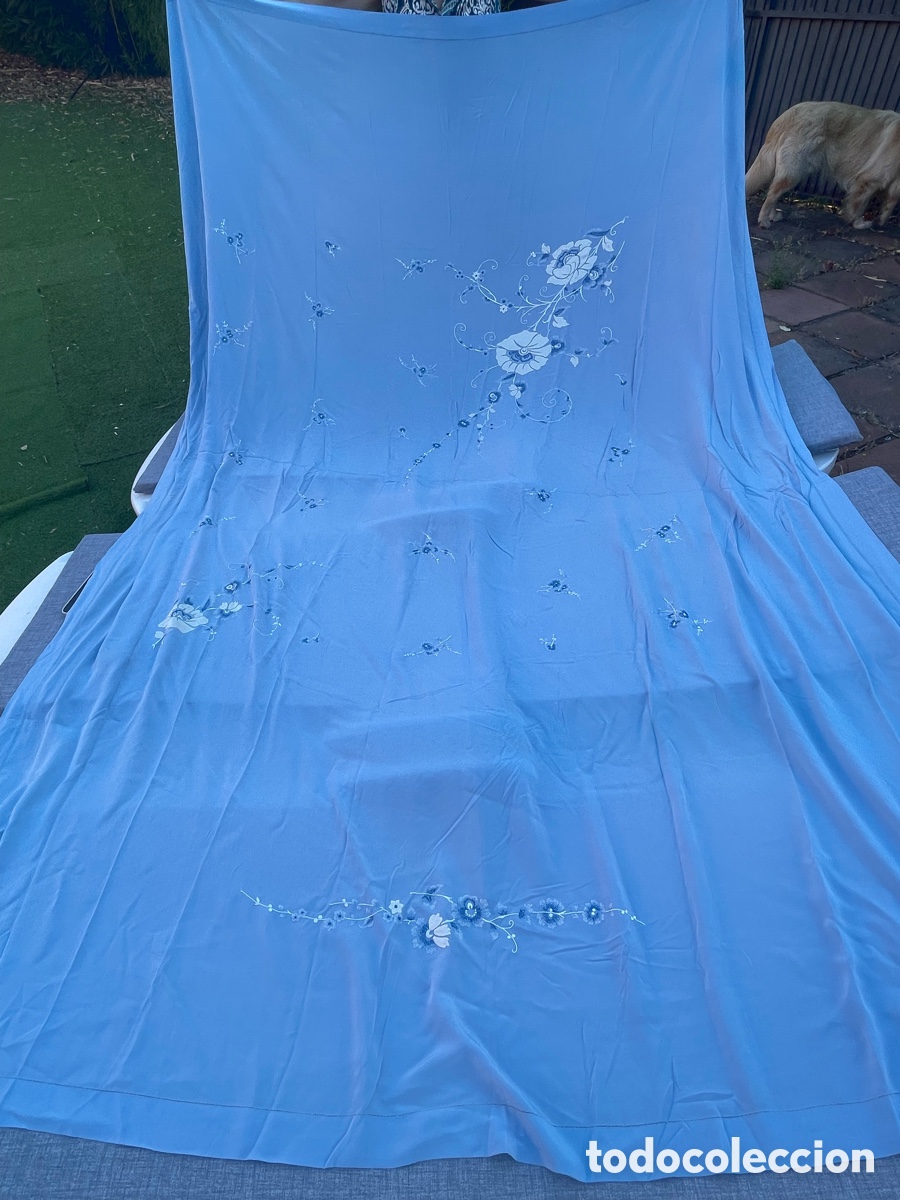 Antig&uuml;edades: Fina colcha de crepe de seda - Foto 1