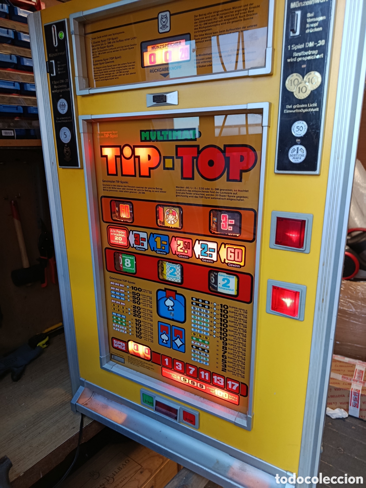 Antig&uuml;edades: Antigu maquina tragaperras Recreativa. Multimat TIP TOP