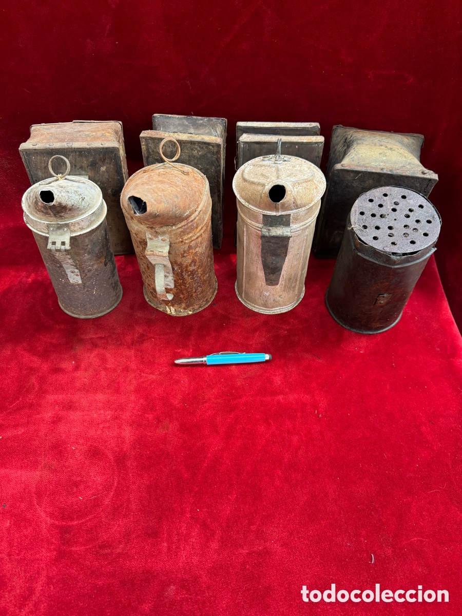 Antig&uuml;edades: Lote de 4 antiguos ahumadores de apicultura!