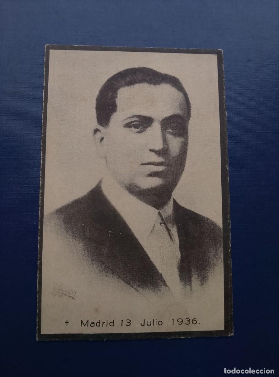 Antig&uuml;edades: Recordatorio Funerales Jos&eacute; Calvo Sotelo 1936