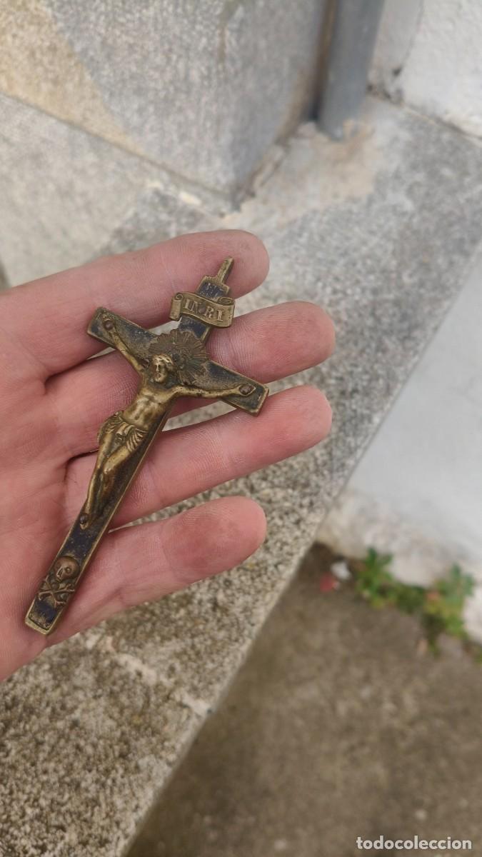 Antig&uuml;edades: Croix du Christ bronze pendentif - Foto 3