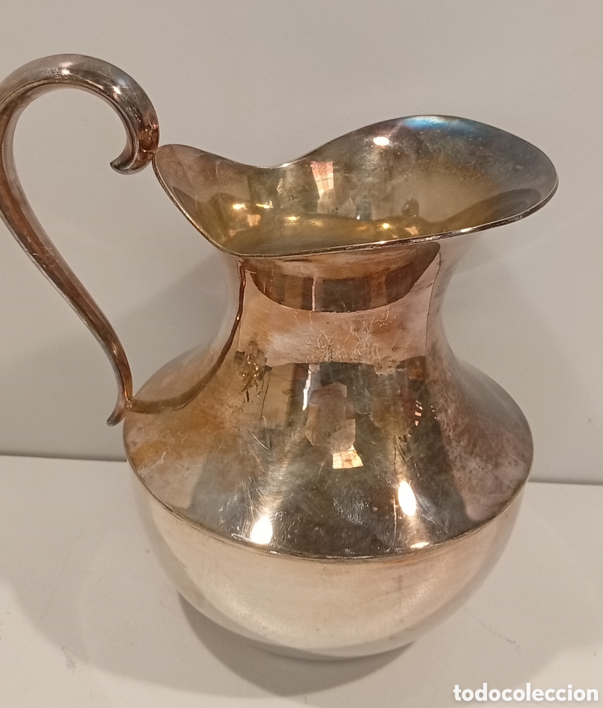 Antig&uuml;edades: JARRA DE ALPACA BA&Ntilde;ADA EN PLATA