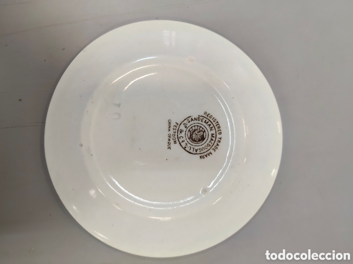Antig&uuml;edades: Antiguo plato SANDEMAN CHINA OPAQUE - Foto 2