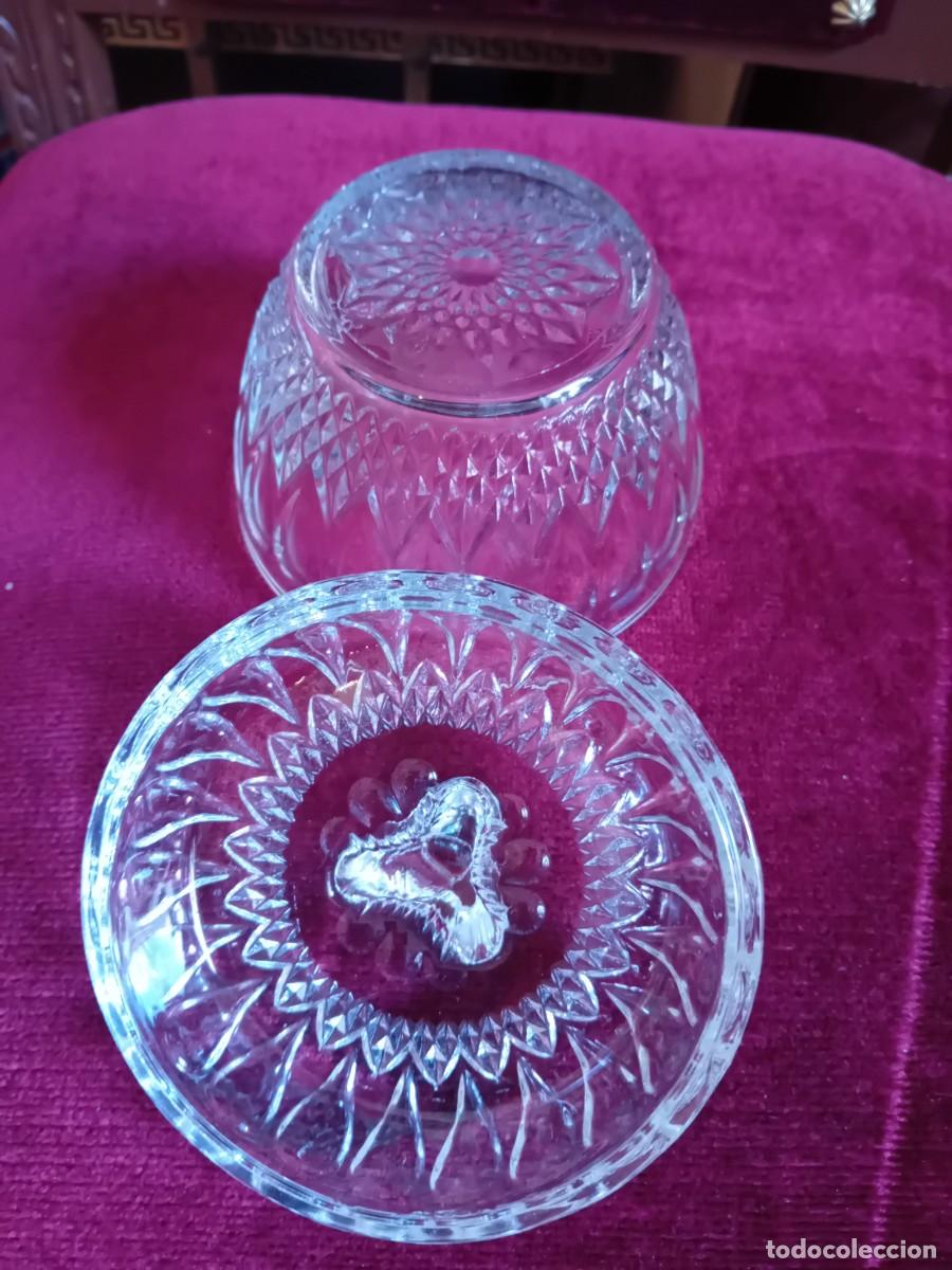 Antig&uuml;edades: Azucarero de cristal tallado - Foto 5