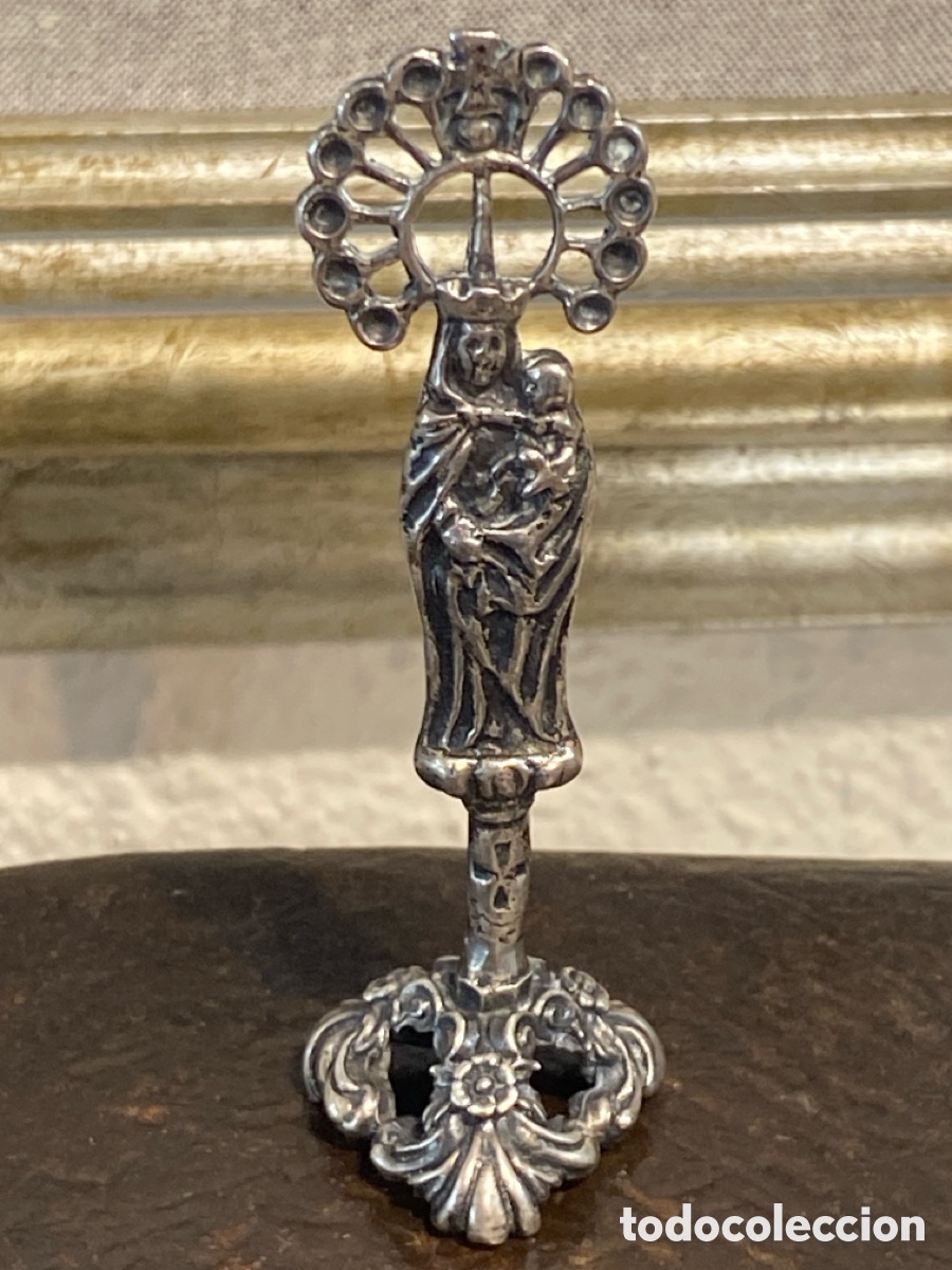 Antig&uuml;edades: Virgen del Pilar plata maciza 925 Marca