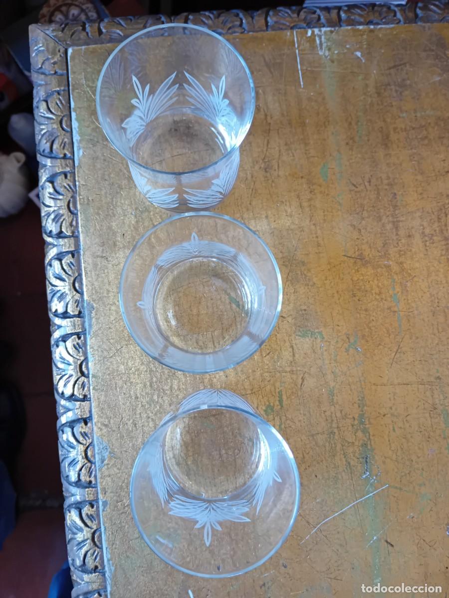 Antig&uuml;edades: 3 vasos serigrafiados d&eacute;cada de los 60 - Foto 3