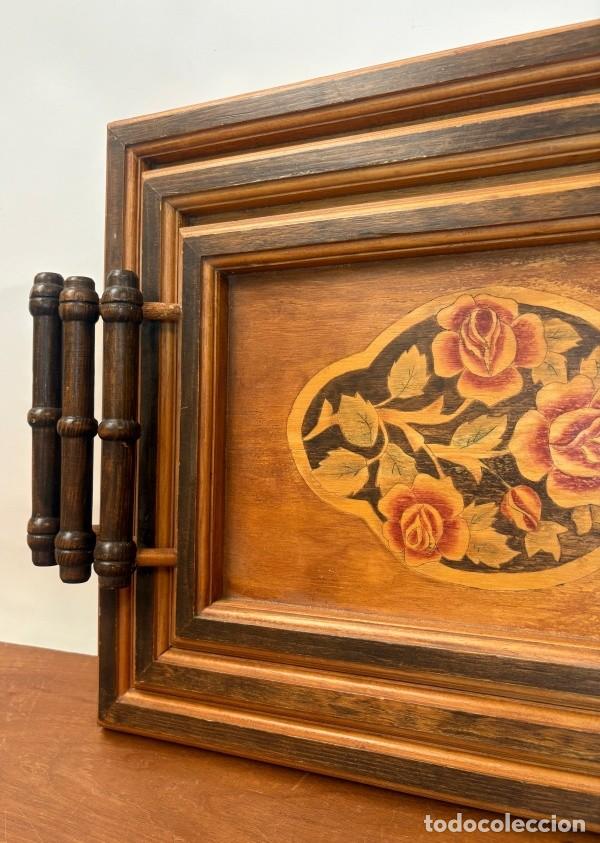 Antig&uuml;edades: Juego de Tres Bandejas de Madera - Foto 2