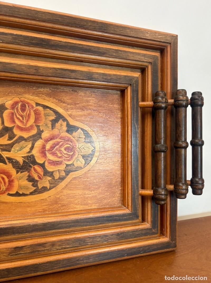 Antig&uuml;edades: Juego de Tres Bandejas de Madera - Foto 3