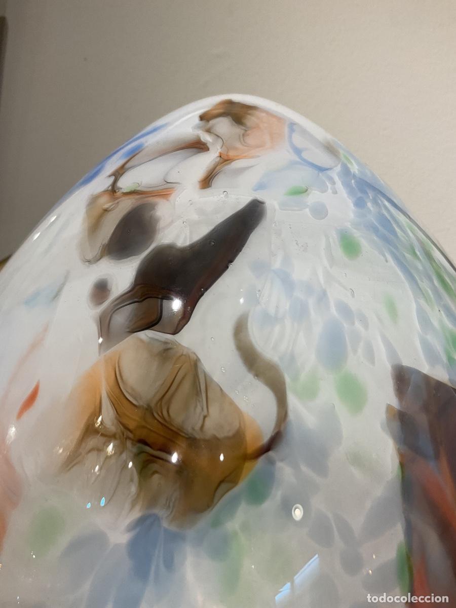 Antig&uuml;edades: L&aacute;mpara en cristal de Murano en. Forma de huevo - Foto 3