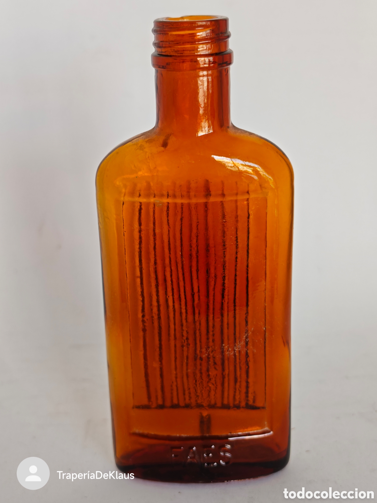 Antig&uuml;edades: Antigua botella - frasco farmacia - Faes - car240