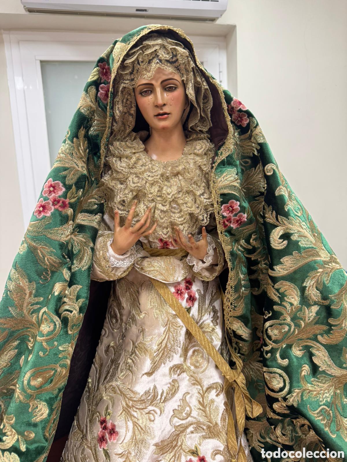 Antig&uuml;edades: VIRGEN DOLOROSA DE 90 CM ROPA INCLUIDA