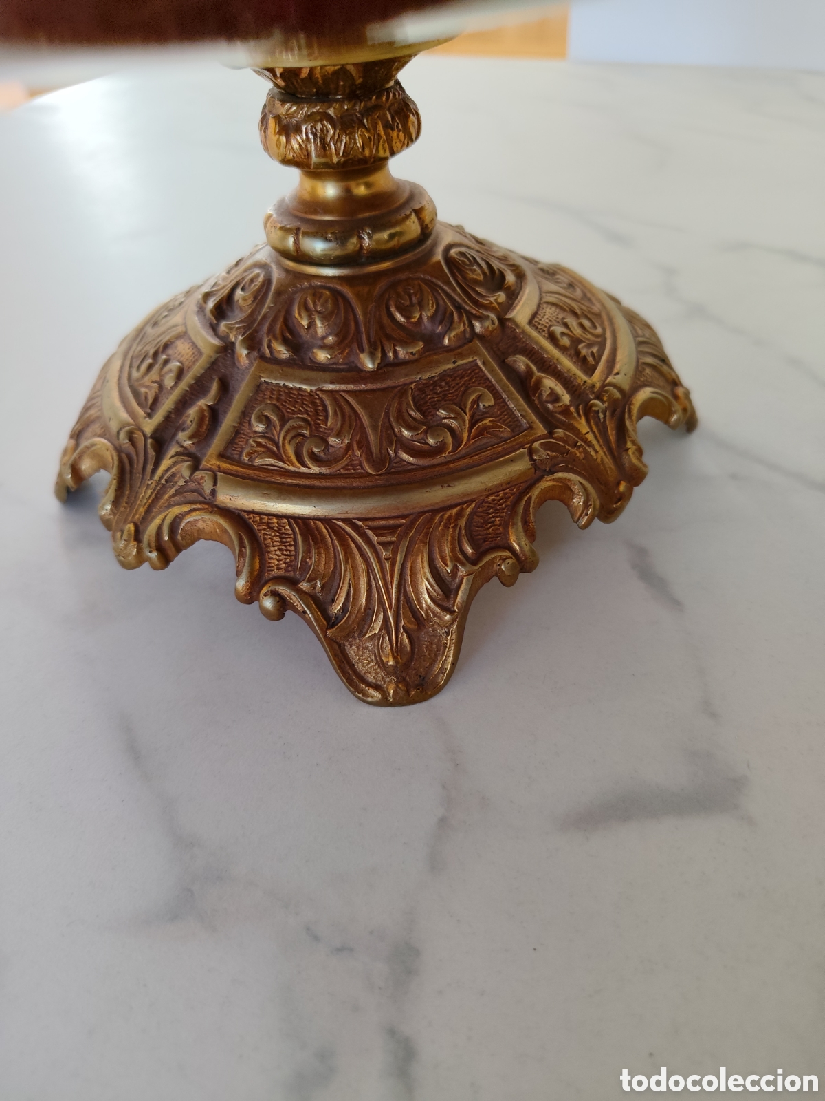 Antig&uuml;edades: Fuente de cer&aacute;mica y bronce - Foto 3